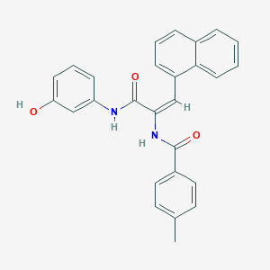 N-[1-[(3-hydroxyanilino)carbonyl]-2-(1-naphthyl)vinyl]-4-methylbenzamide