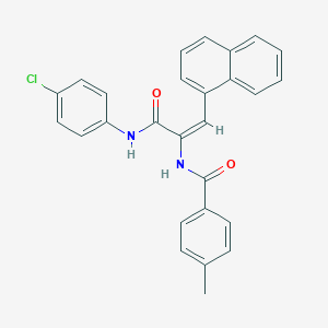 N-[1-[(4-chloroanilino)carbonyl]-2-(1-naphthyl)vinyl]-4-methylbenzamide