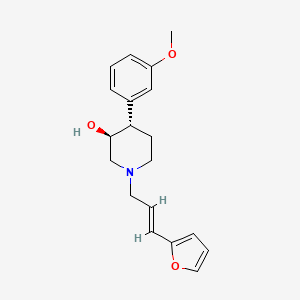 molecular formula C19H23NO3 B3784283 (3S*,4S*)-1-[(2E)-3-(2-furyl)prop-2-en-1-yl]-4-(3-methoxyphenyl)piperidin-3-ol 