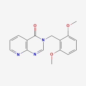 molecular formula C16H15N3O3 B3784290 3-(2,6-dimethoxybenzyl)pyrido[2,3-d]pyrimidin-4(3H)-one 