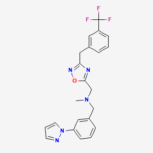 N-methyl-1-[3-(1H-pyrazol-1-yl)phenyl]-N-({3-[3-(trifluoromethyl)benzyl]-1,2,4-oxadiazol-5-yl}methyl)methanamine