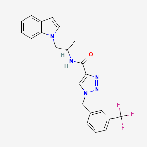 N-(1-indol-1-ylpropan-2-yl)-1-[[3-(trifluoromethyl)phenyl]methyl]triazole-4-carboxamide