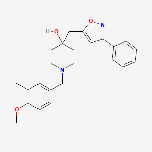 1-(4-methoxy-3-methylbenzyl)-4-[(3-phenyl-5-isoxazolyl)methyl]-4-piperidinol