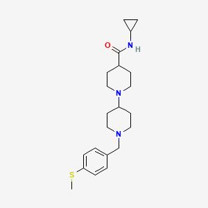 N-cyclopropyl-1-[1-[(4-methylsulfanylphenyl)methyl]piperidin-4-yl]piperidine-4-carboxamide