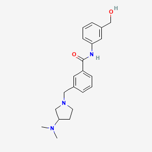 3-{[3-(dimethylamino)pyrrolidin-1-yl]methyl}-N-[3-(hydroxymethyl)phenyl]benzamide