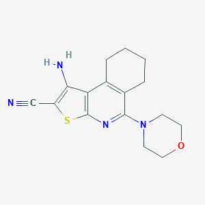 molecular formula C16H18N4OS B378434 1-Amino-5-(4-morpholinyl)-6,7,8,9-tetrahydrothieno[2,3-c]isoquinoline-2-carbonitrile CAS No. 118663-21-1