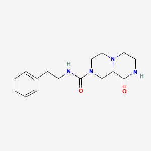 9-oxo-N-(2-phenylethyl)octahydro-2H-pyrazino[1,2-a]pyrazine-2-carboxamide