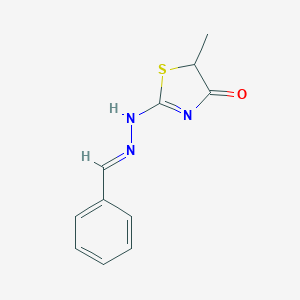 molecular formula C11H11N3OS B378435 2-[(2E)-2-benzylidenehydrazinyl]-5-methyl-1,3-thiazol-4-one 