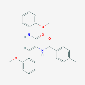 N-[1-[(2-methoxyanilino)carbonyl]-2-(2-methoxyphenyl)vinyl]-4-methylbenzamide
