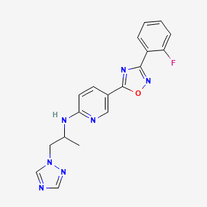 5-[3-(2-fluorophenyl)-1,2,4-oxadiazol-5-yl]-N-[1-methyl-2-(1H-1,2,4-triazol-1-yl)ethyl]-2-pyridinamine