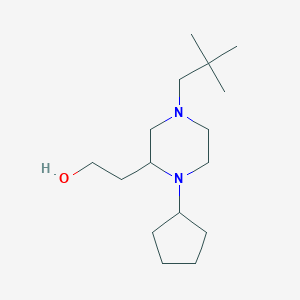 2-[1-Cyclopentyl-4-(2,2-dimethylpropyl)piperazin-2-yl]ethanol