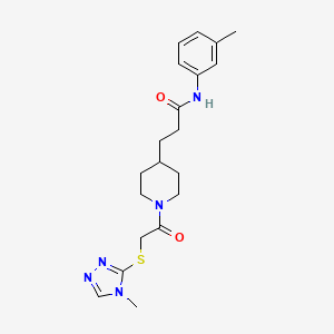 N-(3-methylphenyl)-3-(1-{[(4-methyl-4H-1,2,4-triazol-3-yl)thio]acetyl}-4-piperidinyl)propanamide