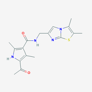 5-acetyl-N-[(2,3-dimethylimidazo[2,1-b][1,3]thiazol-6-yl)methyl]-2,4-dimethyl-1H-pyrrole-3-carboxamide