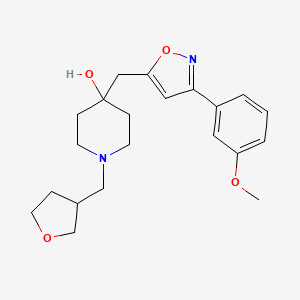 4-{[3-(3-methoxyphenyl)-5-isoxazolyl]methyl}-1-(tetrahydro-3-furanylmethyl)-4-piperidinol