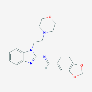 N-[(E)-1,3-benzodioxol-5-ylmethylidene]-1-[2-(morpholin-4-yl)ethyl]-1H-benzimidazol-2-amine