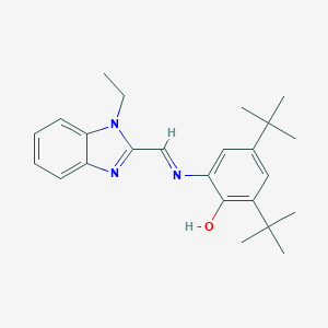 2,4-ditert-butyl-6-{[(1-ethyl-1H-benzimidazol-2-yl)methylene]amino}phenol