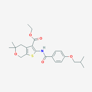 ethyl 2-[(4-isobutoxybenzoyl)amino]-5,5-dimethyl-4,7-dihydro-5H-thieno[2,3-c]pyran-3-carboxylate