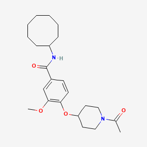 4-[(1-acetyl-4-piperidinyl)oxy]-N-cyclooctyl-3-methoxybenzamide