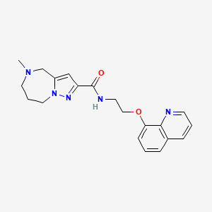 5-methyl-N-[2-(quinolin-8-yloxy)ethyl]-5,6,7,8-tetrahydro-4H-pyrazolo[1,5-a][1,4]diazepine-2-carboxamide