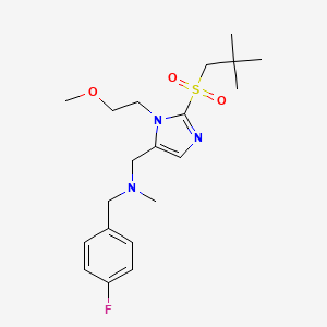 1-[2-[(2,2-dimethylpropyl)sulfonyl]-1-(2-methoxyethyl)-1H-imidazol-5-yl]-N-(4-fluorobenzyl)-N-methylmethanamine