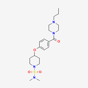 N,N-dimethyl-4-{4-[(4-propyl-1-piperazinyl)carbonyl]phenoxy}-1-piperidinesulfonamide