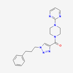 2-(4-{[1-(3-phenylpropyl)-1H-1,2,3-triazol-4-yl]carbonyl}-1-piperazinyl)pyrimidine