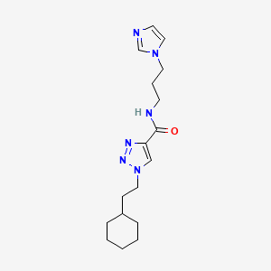 1-(2-cyclohexylethyl)-N-[3-(1H-imidazol-1-yl)propyl]-1H-1,2,3-triazole-4-carboxamide