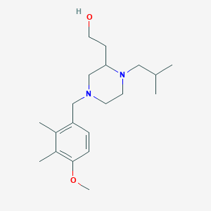 molecular formula C20H34N2O2 B3784562 2-[1-isobutyl-4-(4-methoxy-2,3-dimethylbenzyl)-2-piperazinyl]ethanol 