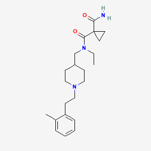 molecular formula C22H33N3O2 B3784600 N~1~-ethyl-N~1~-({1-[2-(2-methylphenyl)ethyl]-4-piperidinyl}methyl)-1,1-cyclopropanedicarboxamide 