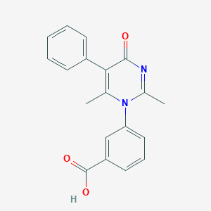 molecular formula C19H16N2O3 B378461 3-(2,6-Dimethyl-4-oxo-5-phenylpyrimidin-1-yl)benzoic acid CAS No. 225222-09-3