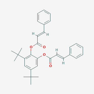 molecular formula C32H34O4 B378462 2,4-Ditert-butyl-6-(cinnamoyloxy)phenyl 3-phenylacrylate 