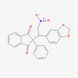 molecular formula C24H17NO6 B378463 2-[1-(1,3-benzodioxol-5-yl)-2-nitroethyl]-2-phenyl-1H-indene-1,3(2H)-dione CAS No. 5604-71-7