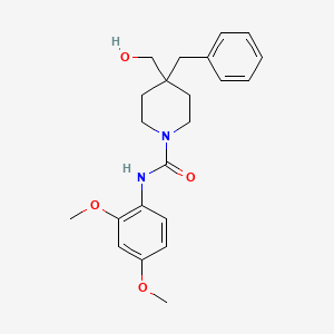 4-benzyl-N-(2,4-dimethoxyphenyl)-4-(hydroxymethyl)piperidine-1-carboxamide