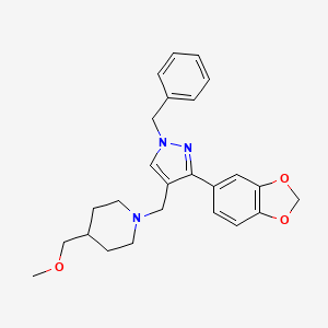 1-{[3-(1,3-benzodioxol-5-yl)-1-benzyl-1H-pyrazol-4-yl]methyl}-4-(methoxymethyl)piperidine