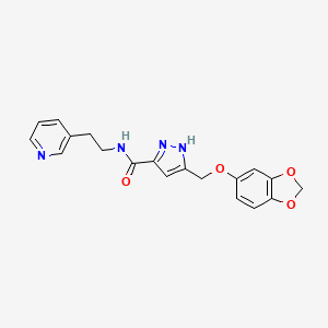 5-(1,3-benzodioxol-5-yloxymethyl)-N-(2-pyridin-3-ylethyl)-1H-pyrazole-3-carboxamide