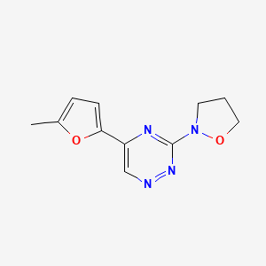 2-[5-(5-Methylfuran-2-yl)-1,2,4-triazin-3-yl]-1,2-oxazolidine