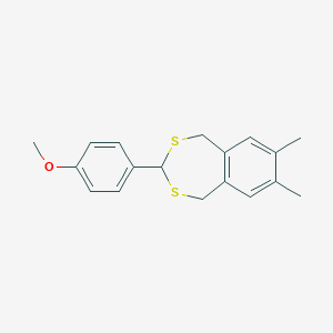 molecular formula C18H20OS2 B378473 3-(4-Methoxyphenyl)-7,8-dimethyl-1,5-dihydro-2,4-benzodithiepine CAS No. 309286-88-2