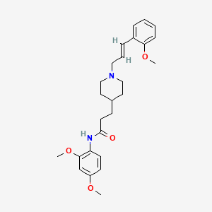 molecular formula C26H34N2O4 B3784763 N-(2,4-dimethoxyphenyl)-3-{1-[(2E)-3-(2-methoxyphenyl)-2-propen-1-yl]-4-piperidinyl}propanamide 