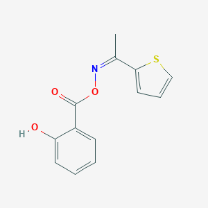 molecular formula C13H11NO3S B378477 1-(2-thienyl)ethanone O-(2-hydroxybenzoyl)oxime 