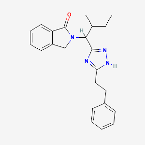 2-{2-methyl-1-[3-(2-phenylethyl)-1H-1,2,4-triazol-5-yl]butyl}isoindolin-1-one