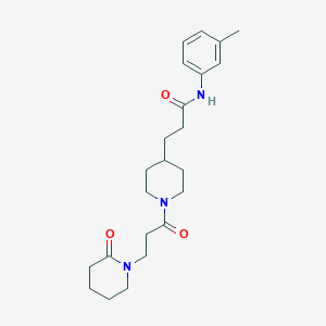 N-(3-methylphenyl)-3-{1-[3-(2-oxo-1-piperidinyl)propanoyl]-4-piperidinyl}propanamide