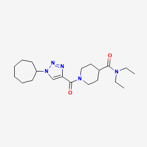 1-[(1-cycloheptyl-1H-1,2,3-triazol-4-yl)carbonyl]-N,N-diethyl-4-piperidinecarboxamide