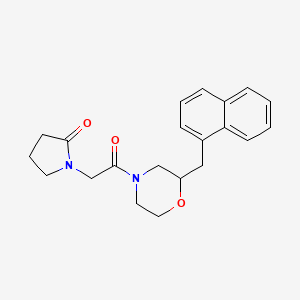 molecular formula C21H24N2O3 B3784790 1-{2-[2-(1-naphthylmethyl)-4-morpholinyl]-2-oxoethyl}-2-pyrrolidinone 