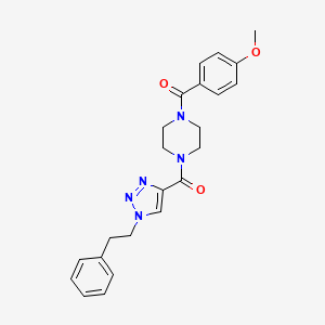 1-(4-methoxybenzoyl)-4-{[1-(2-phenylethyl)-1H-1,2,3-triazol-4-yl]carbonyl}piperazine