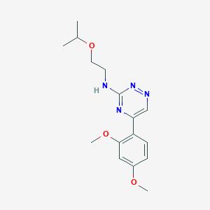 molecular formula C16H22N4O3 B3784810 5-(2,4-dimethoxyphenyl)-N-(2-propan-2-yloxyethyl)-1,2,4-triazin-3-amine 