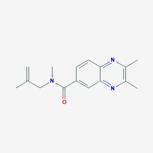 N,2,3-trimethyl-N-(2-methylprop-2-en-1-yl)quinoxaline-6-carboxamide