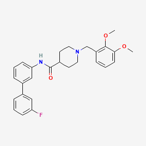 molecular formula C27H29FN2O3 B3784839 1-(2,3-dimethoxybenzyl)-N-(3'-fluoro-3-biphenylyl)-4-piperidinecarboxamide 