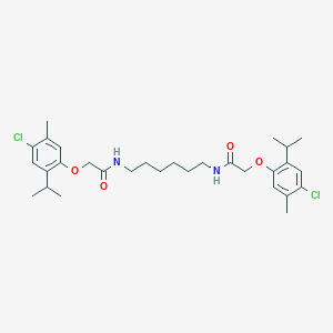 molecular formula C30H42Cl2N2O4 B378484 2-(4-chloro-2-isopropyl-5-methylphenoxy)-N-(6-{[(4-chloro-2-isopropyl-5-methylphenoxy)acetyl]amino}hexyl)acetamide 
