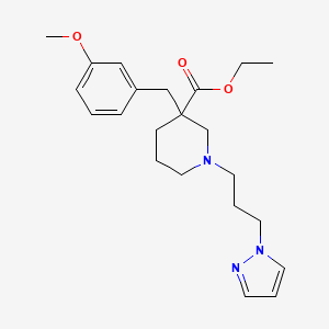 ethyl 3-(3-methoxybenzyl)-1-[3-(1H-pyrazol-1-yl)propyl]-3-piperidinecarboxylate