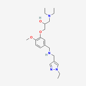 1-(Diethylamino)-3-[5-[[(1-ethylpyrazol-4-yl)methylamino]methyl]-2-methoxyphenoxy]propan-2-ol